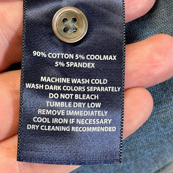 FootJoy FJ 1857 Polo Shirt Mens Large Gray Blue Check S/S Cotton Coolmax Stretch - Picture 7 of 8